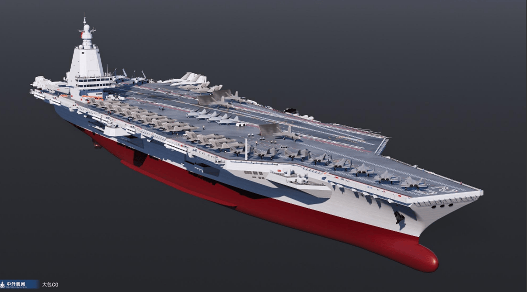 谜一样的舰岛!中国12万吨核航母外形曝光,比美国福特号更先进?