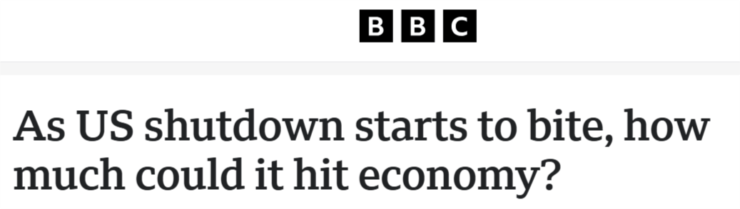 全球媒体聚焦|美国政府停摆将对整个经济系统产生冲击